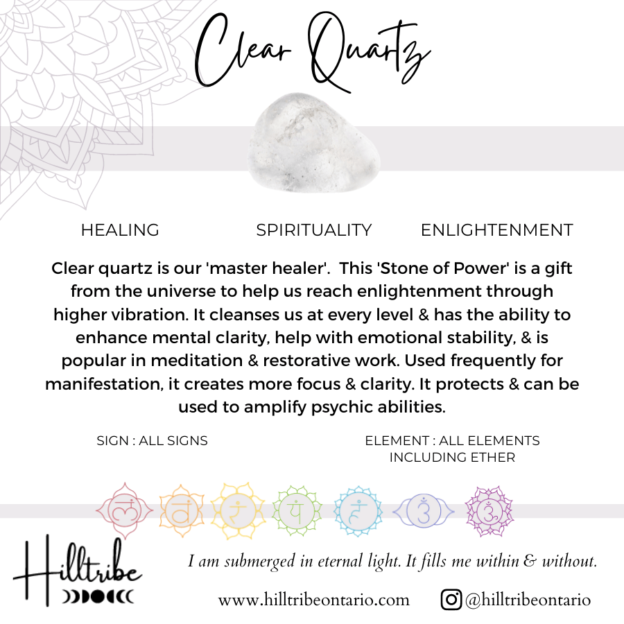 Clear Quartz Crystal Uses + Meaning - Hilltribe Ontario