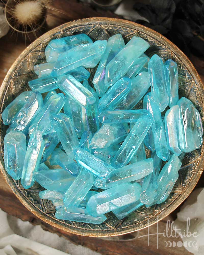 Aqua Aura Quartz Points