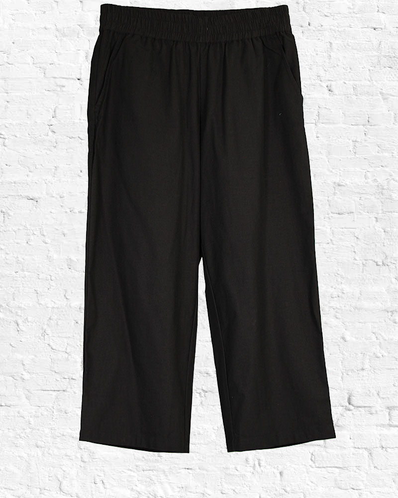 Black Linen Newport Capris from Hilltribe Ontario