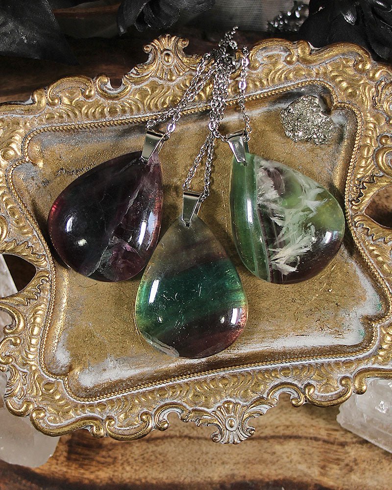 Fluorite Earth Stone Necklace from Hilltribe Ontario