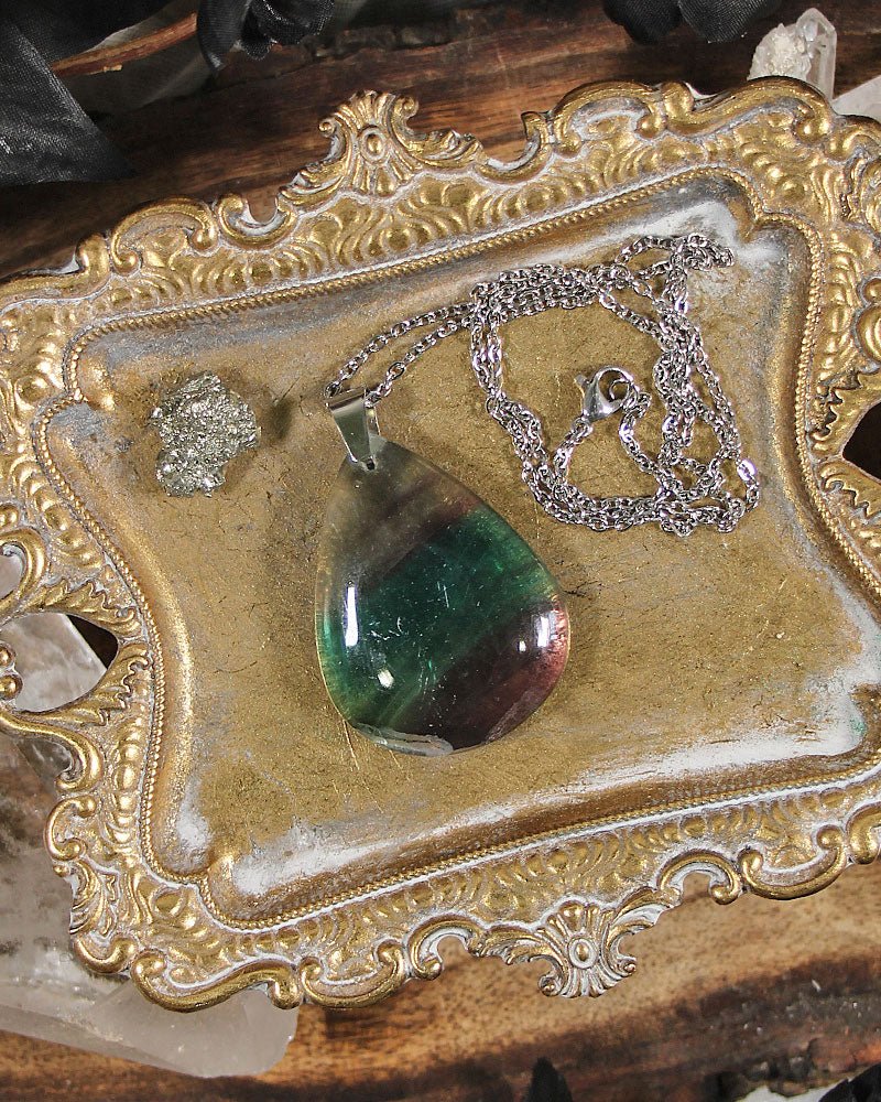 Fluorite Earth Stone Necklace from Hilltribe Ontario