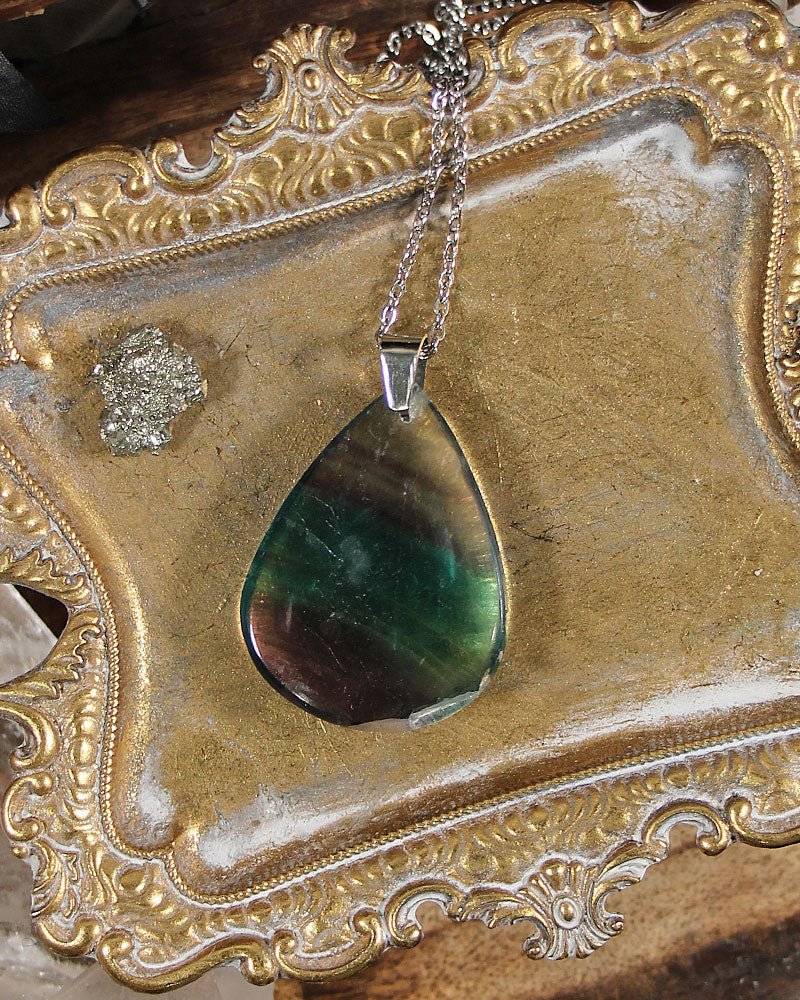 Fluorite Earth Stone Necklace from Hilltribe Ontario