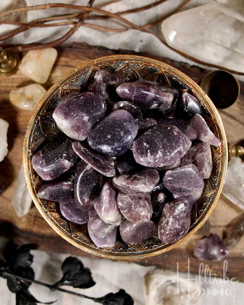 Lepidolite Tumbled from Hilltribe Ontario