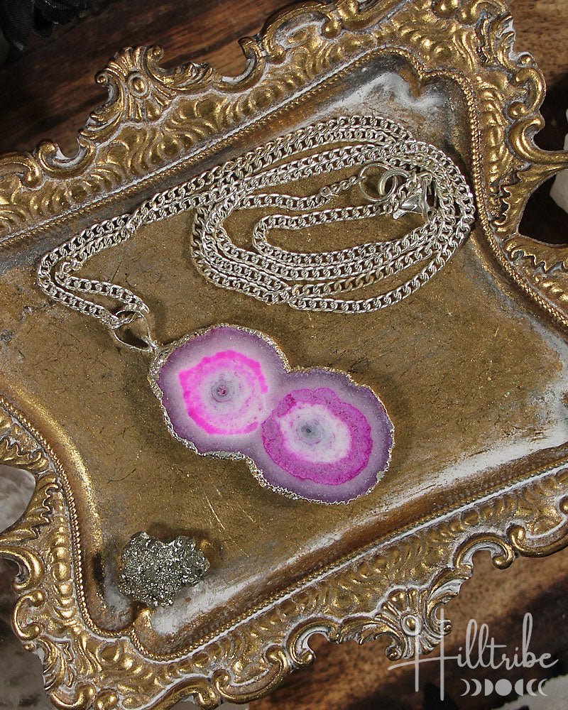 Lilac Solar Quartz Necklace from Hilltribe Ontario