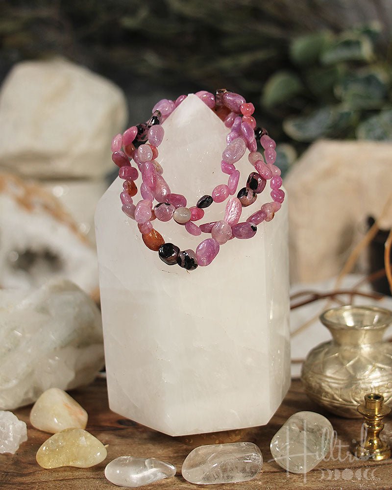 Ruby Gemstone Power Bracelet 6 - 8mm from Hilltribe Ontario
