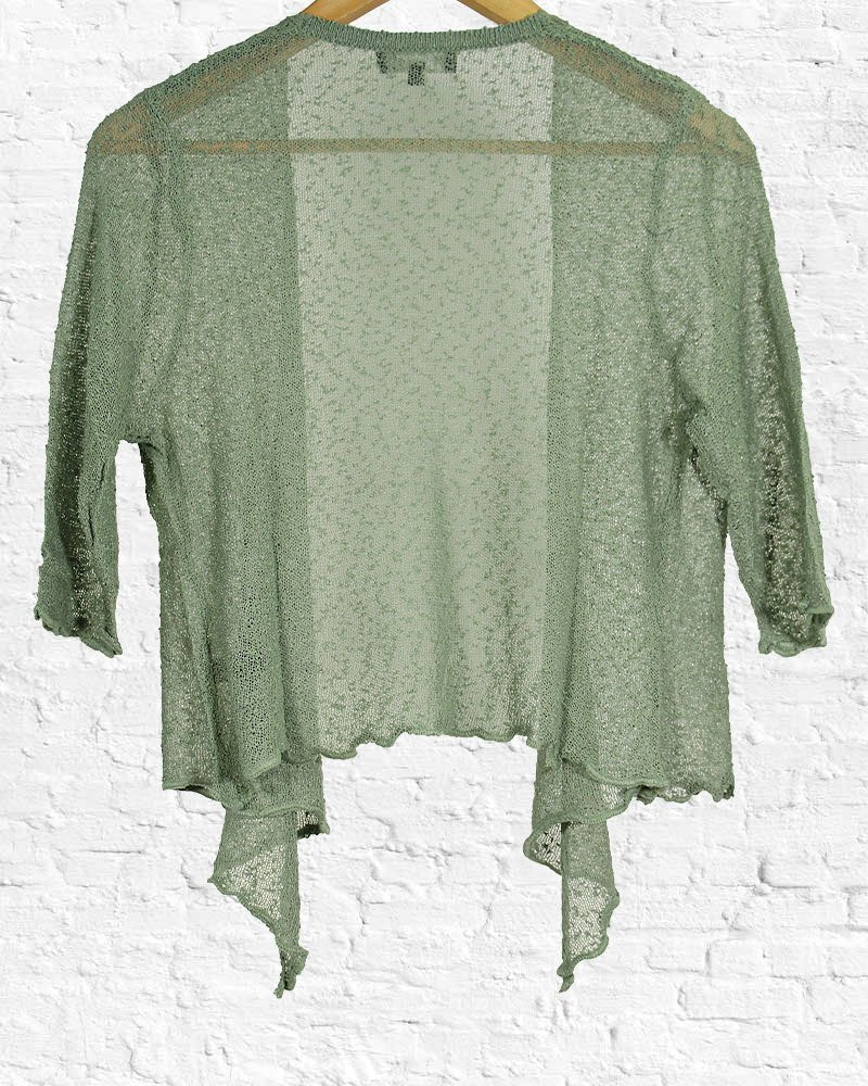 Sage Open Tie Mesh Cardigan from Hilltribe Ontario