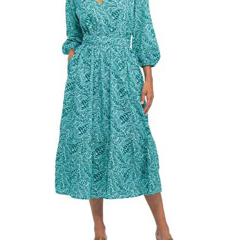 Teal Fern Organic Cotton Celeste Dress from Hilltribe Ontario
