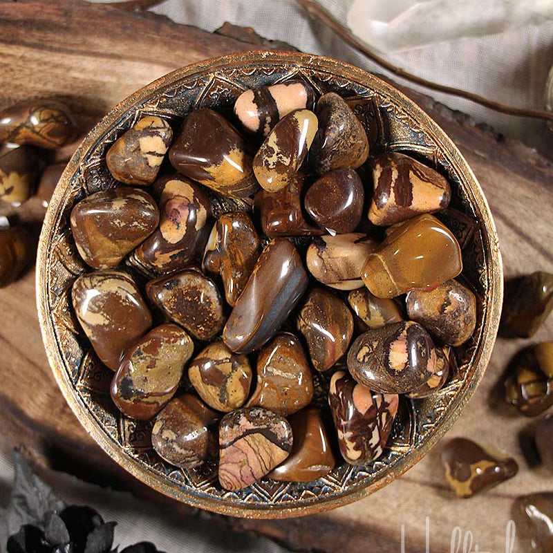 African Picture Jasper Tumbled from Hilltribe Ontario