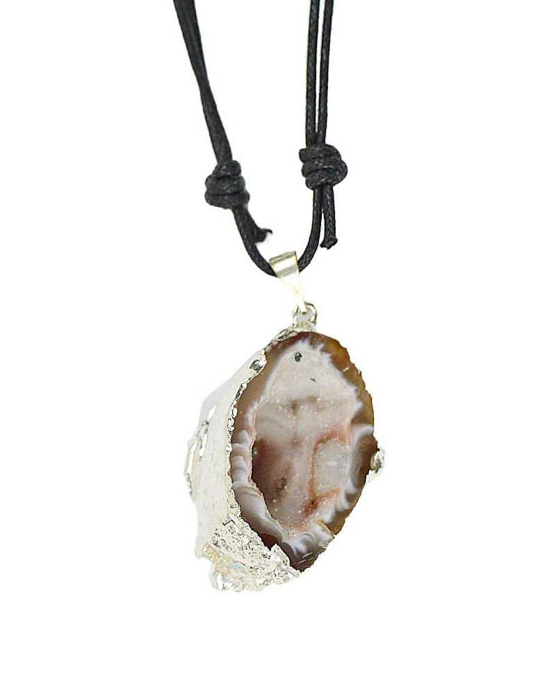Agate Geode Adjustable Necklace from Hilltribe Ontario