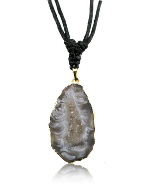 Agate Slice Adjustable Necklace from Hilltribe Ontario