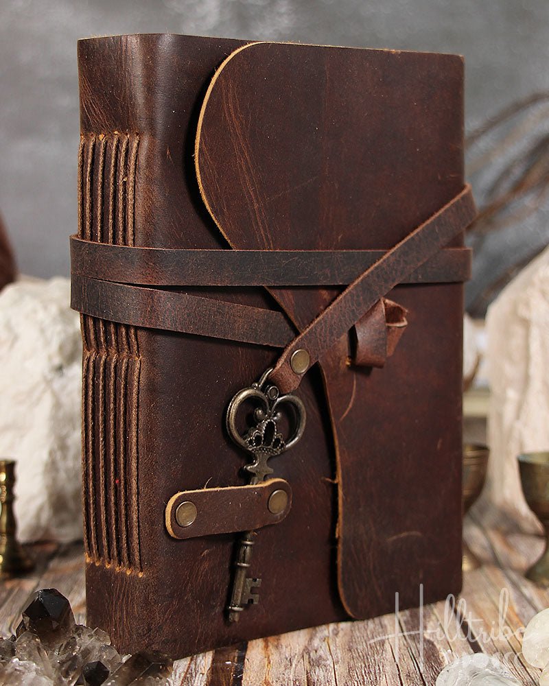 Antique Leather Journal + Key from Hilltribe Ontario