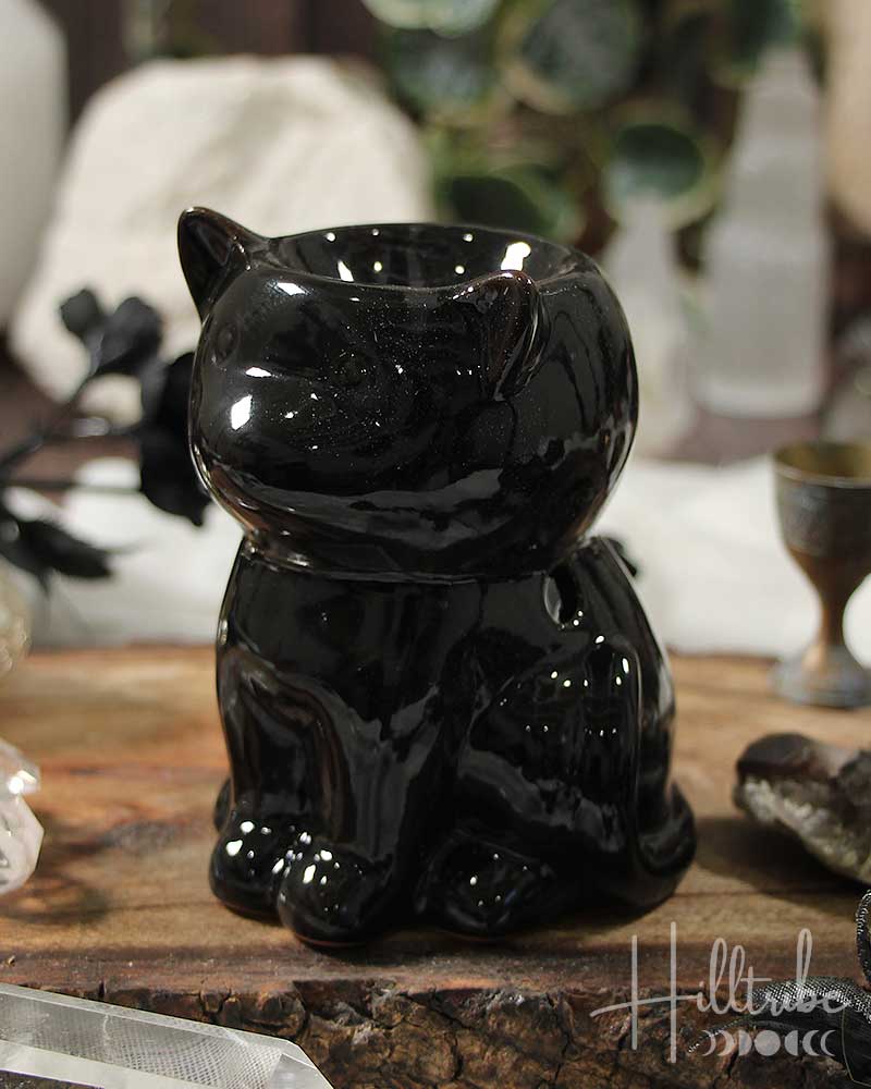 Black Cat Ceramic Oil Diffuser from Hilltribe Ontario