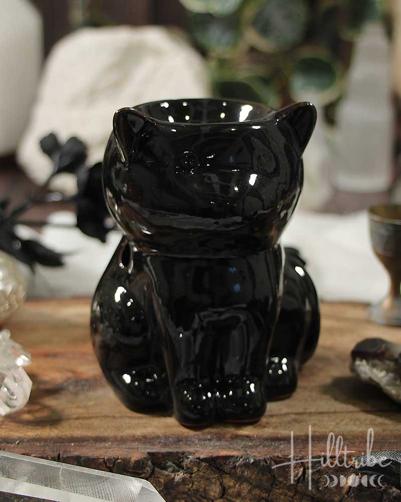 Black Cat Ceramic Oil Diffuser from Hilltribe Ontario