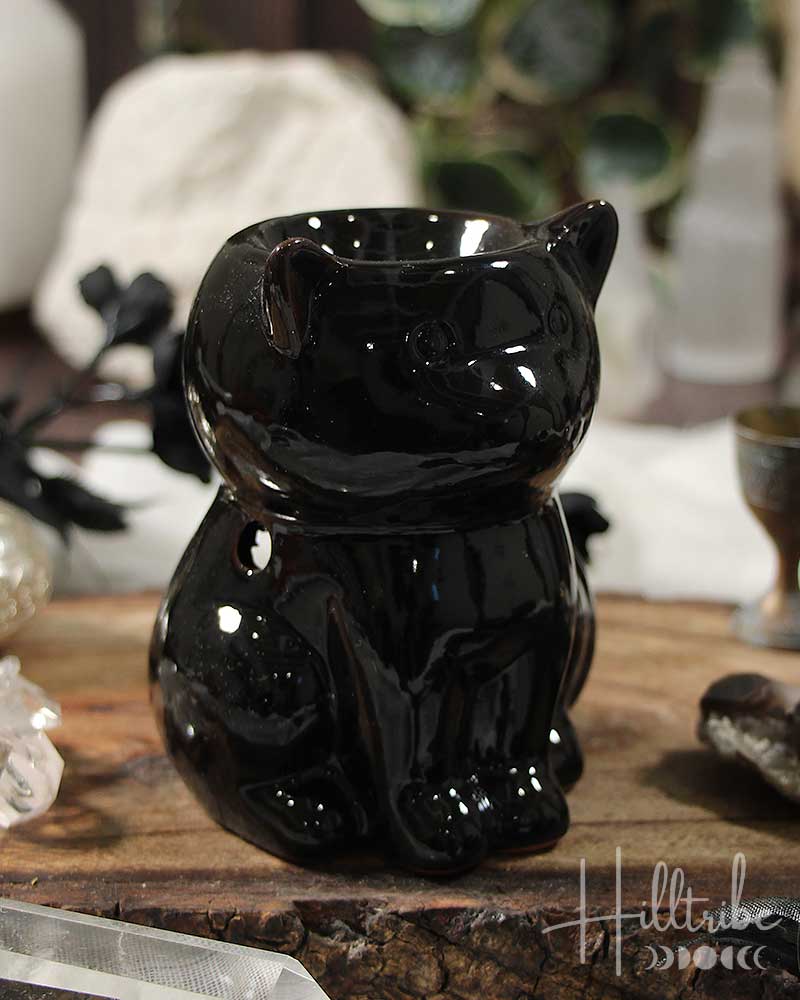 Black Cat Ceramic Oil Diffuser from Hilltribe Ontario