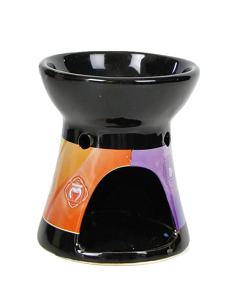 Black Chakra Ceramic Oil Diffuser from Hilltribe Ontario