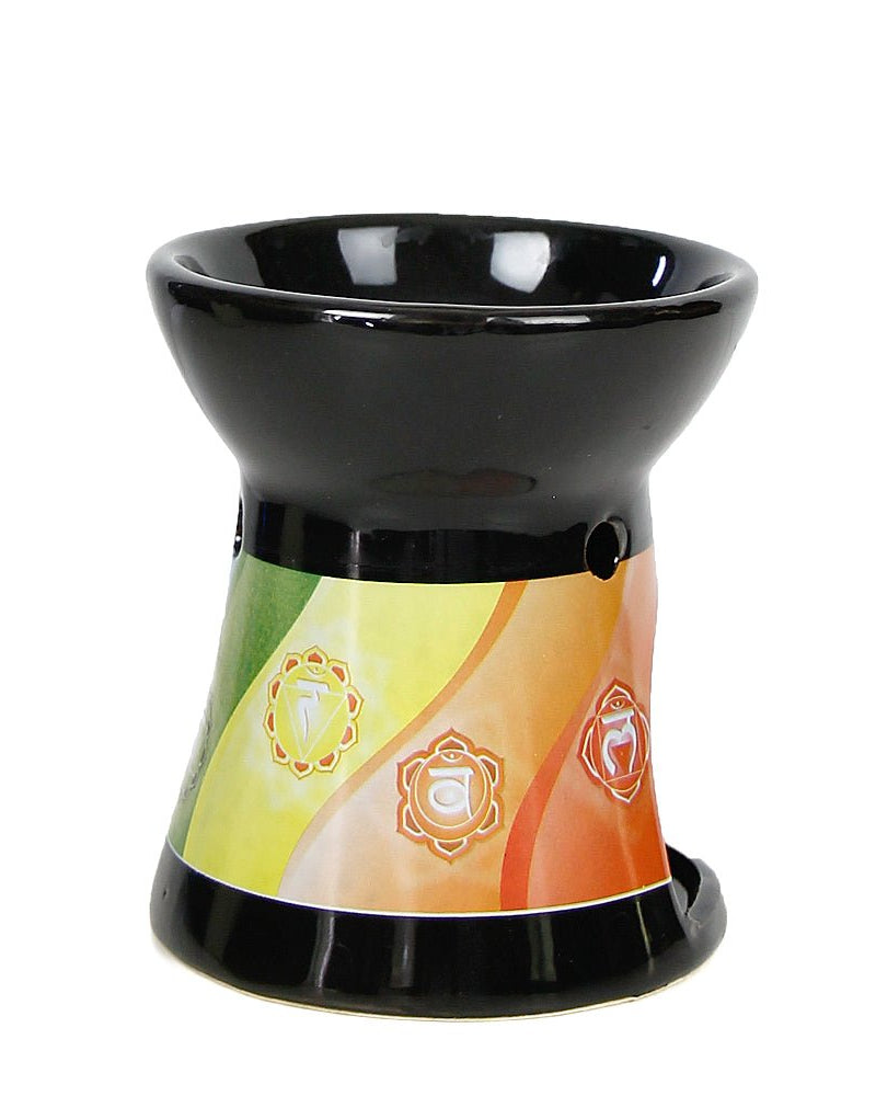 Black Chakra Ceramic Oil Diffuser from Hilltribe Ontario