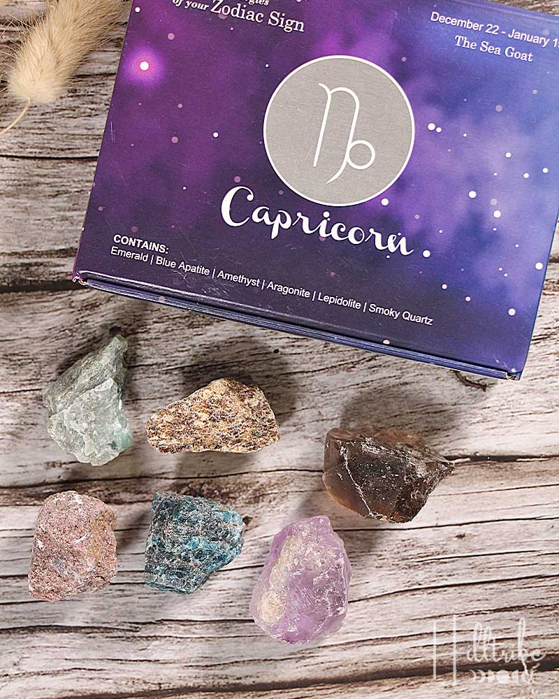Capricorn Zodiac Natural Crystal Kit from Hilltribe Ontario