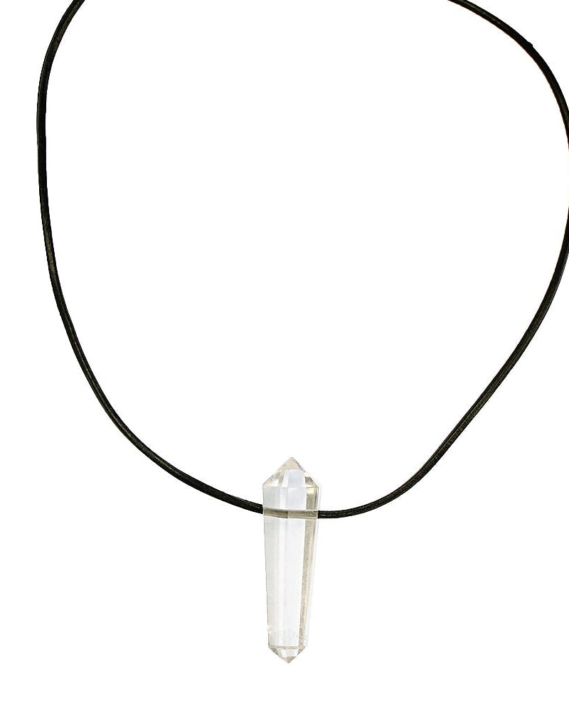 Clear Quartz Polished Double Pointed Pendant from Hilltribe Ontario