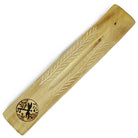 Etched Dragonfly Wide Wooden Incense Holder from Hilltribe Ontario