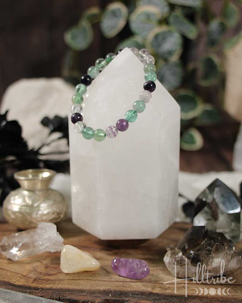 Fluorite Gemstone Power Bracelet 8mm from Hilltribe Ontario