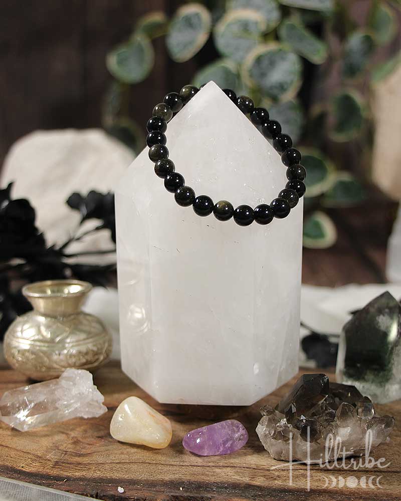 Golden Sheen Gemstone Power Bracelet 8mm from Hilltribe Ontario
