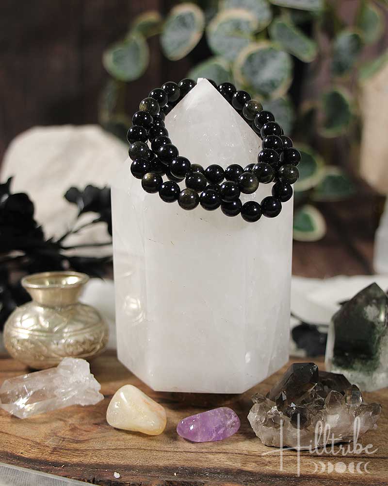 Golden Sheen Gemstone Power Bracelet 8mm from Hilltribe Ontario