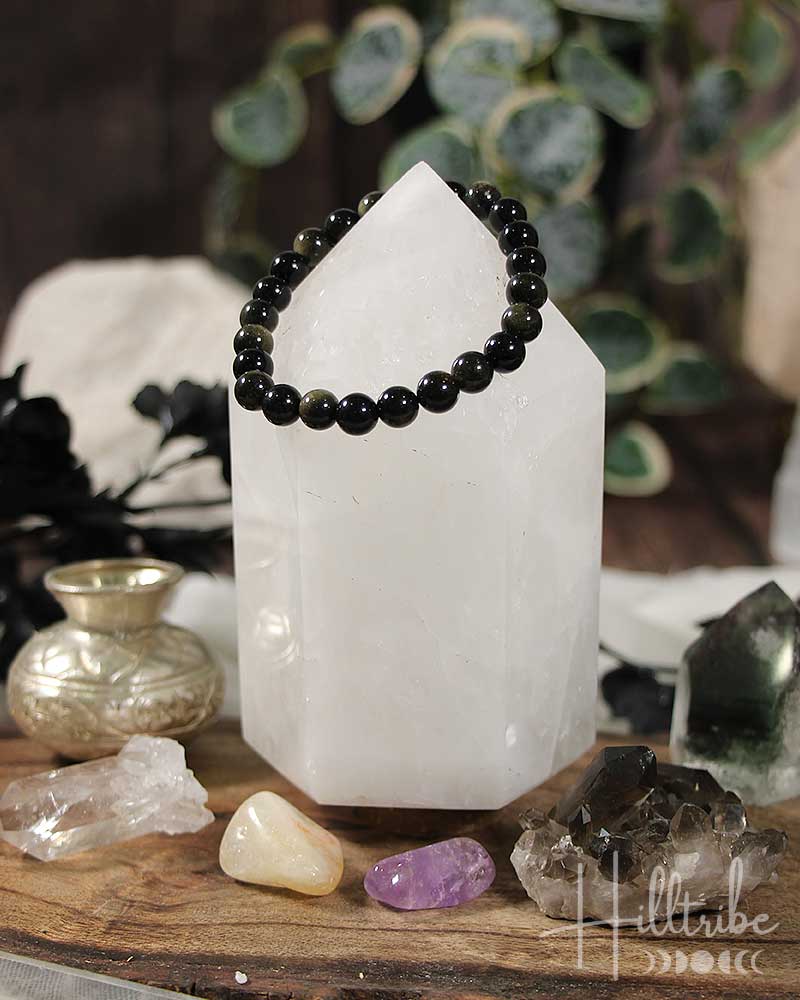 Golden Sheen Gemstone Power Bracelet 8mm from Hilltribe Ontario