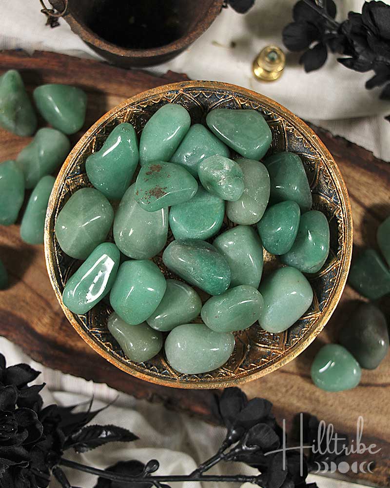 Green Aventurine Tumbled from Hilltribe Ontario