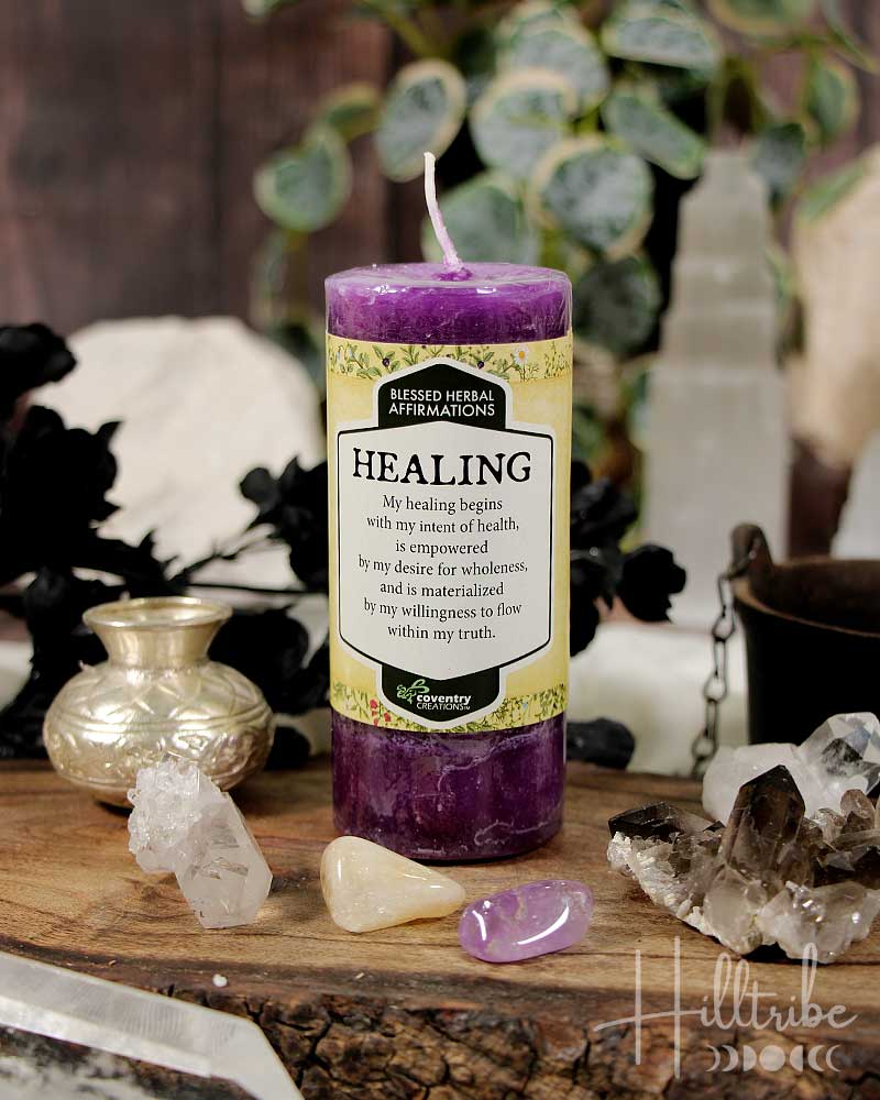 Healing Affirmation Candle from Hilltribe Ontario