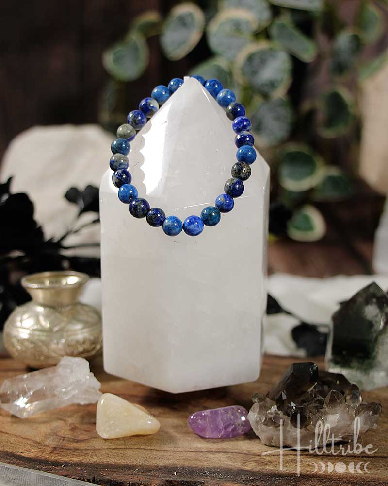 Lapis Lazuli Gemstone Power Bracelet 8mm from Hilltribe Ontario