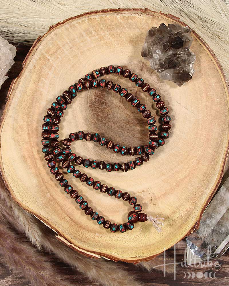 Maru Wood & Stone Japa Mala from Hilltribe Ontario