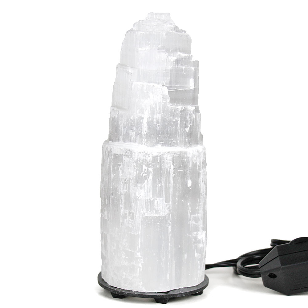 Natural Selenite Mountain Lamp from Hilltribe Ontario