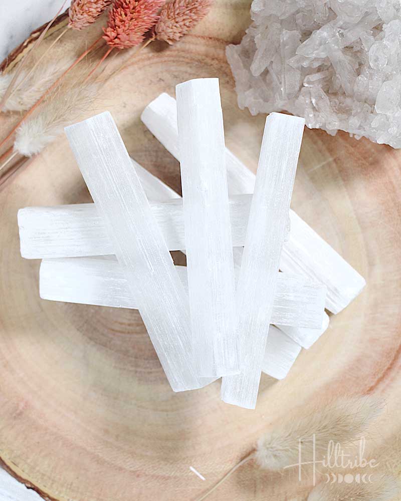 Natural Selenite Ruler Small from Hilltribe Ontario