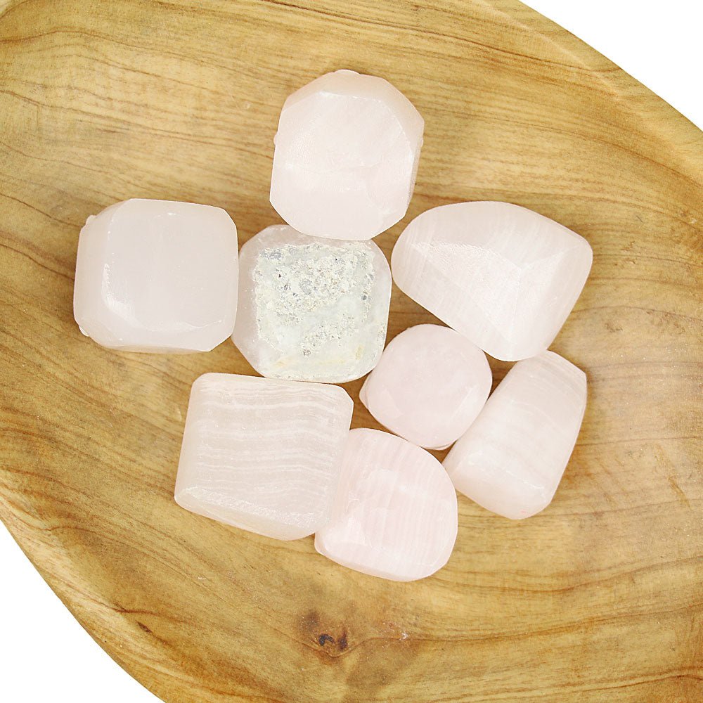 Pink Mangano Calcite Tumbled from Hilltribe Ontario