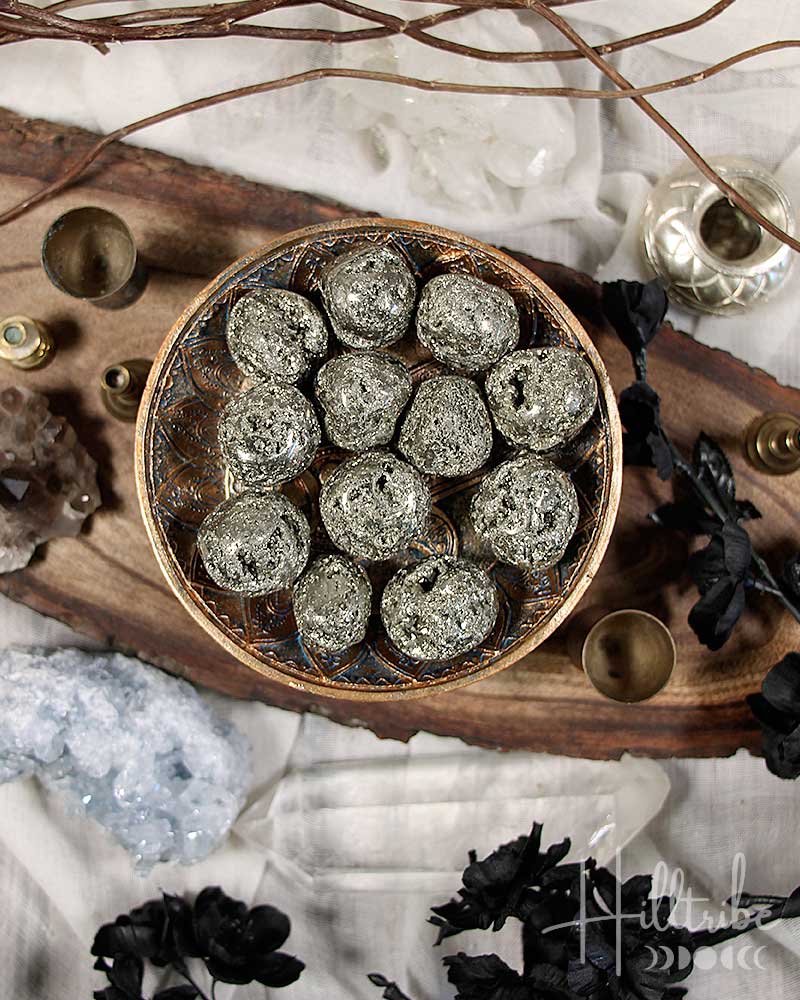 Pyrite Tumbled from Hilltribe Ontario