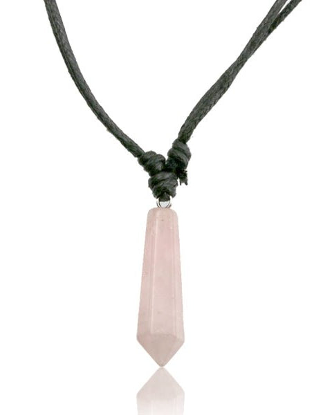 Rose Quartz Drop Adjustable Necklace from Hilltribe Ontario