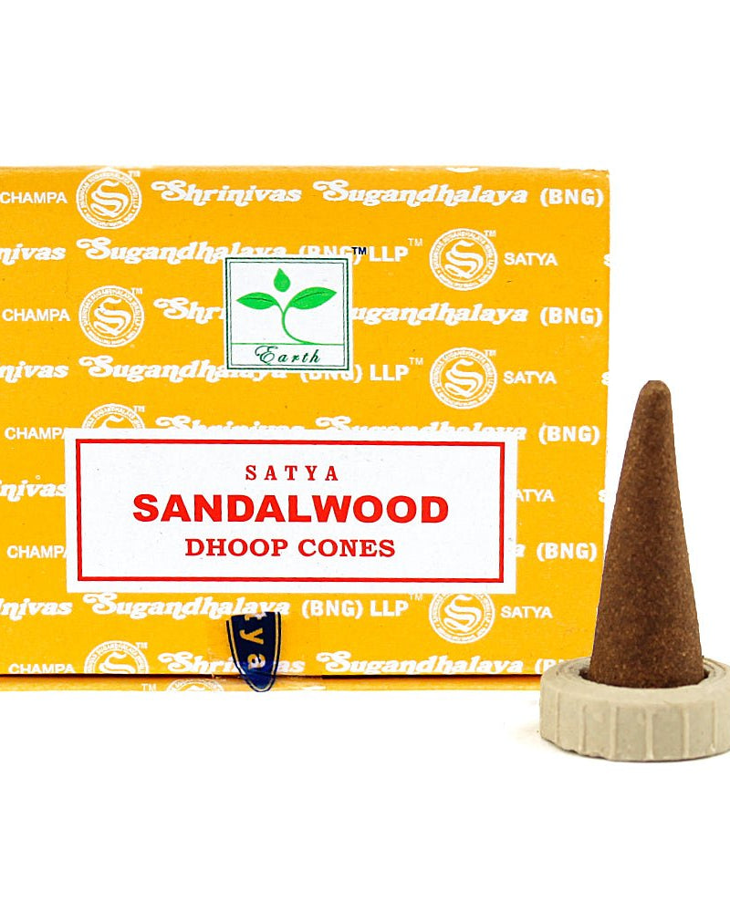 Satya Sandalwood Incense Cones from Hilltribe Ontario