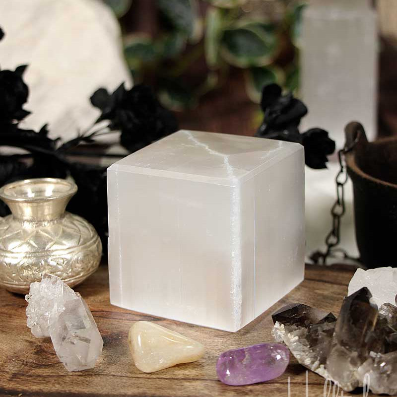 Selenite Charging Cube from Hilltribe Ontario
