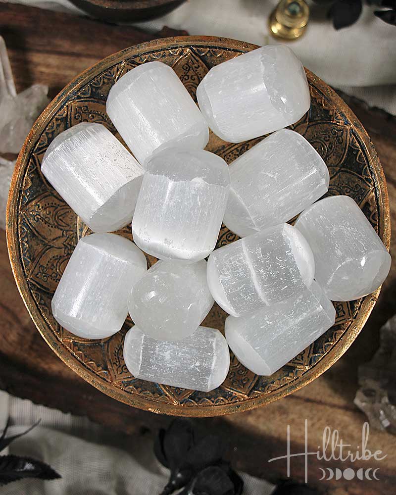 Selenite Tumbled from Hilltribe Ontario