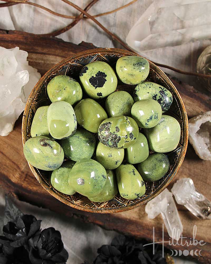 Serpentine Tumbled from Hilltribe Ontario