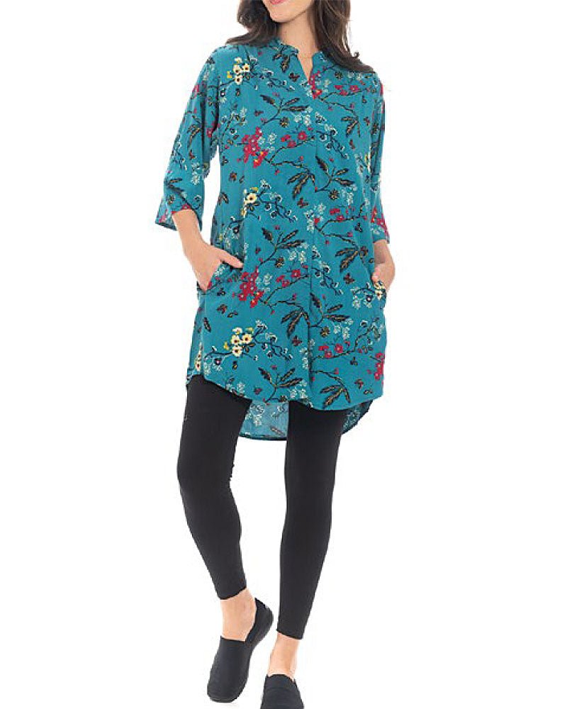 Teal Blue Cassidy Tunic from Hilltribe Ontario