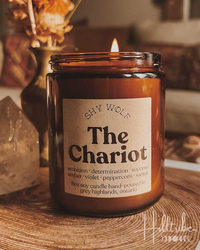 The Chariot Shy Wolf Candle from Hilltribe Ontario