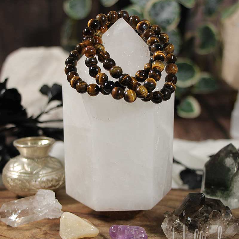 Tiger Eye Gemstone Power Bracelet 8mm from Hilltribe Ontario