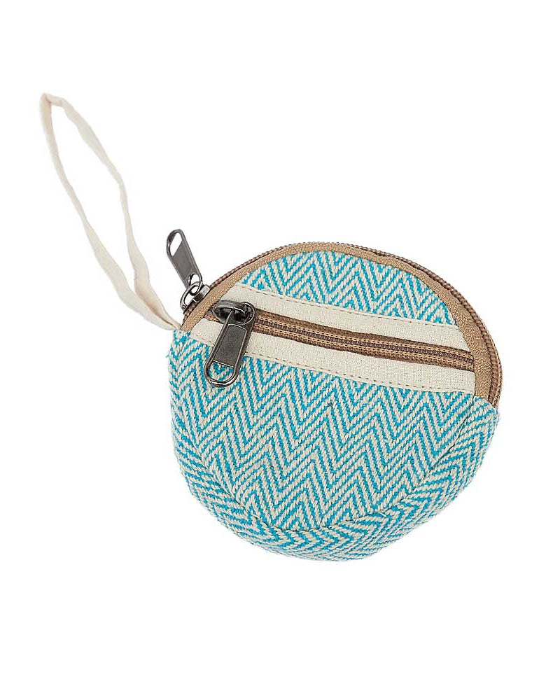 Turquoise Stripe Matchikada Coin Purse from Hilltribe Ontario