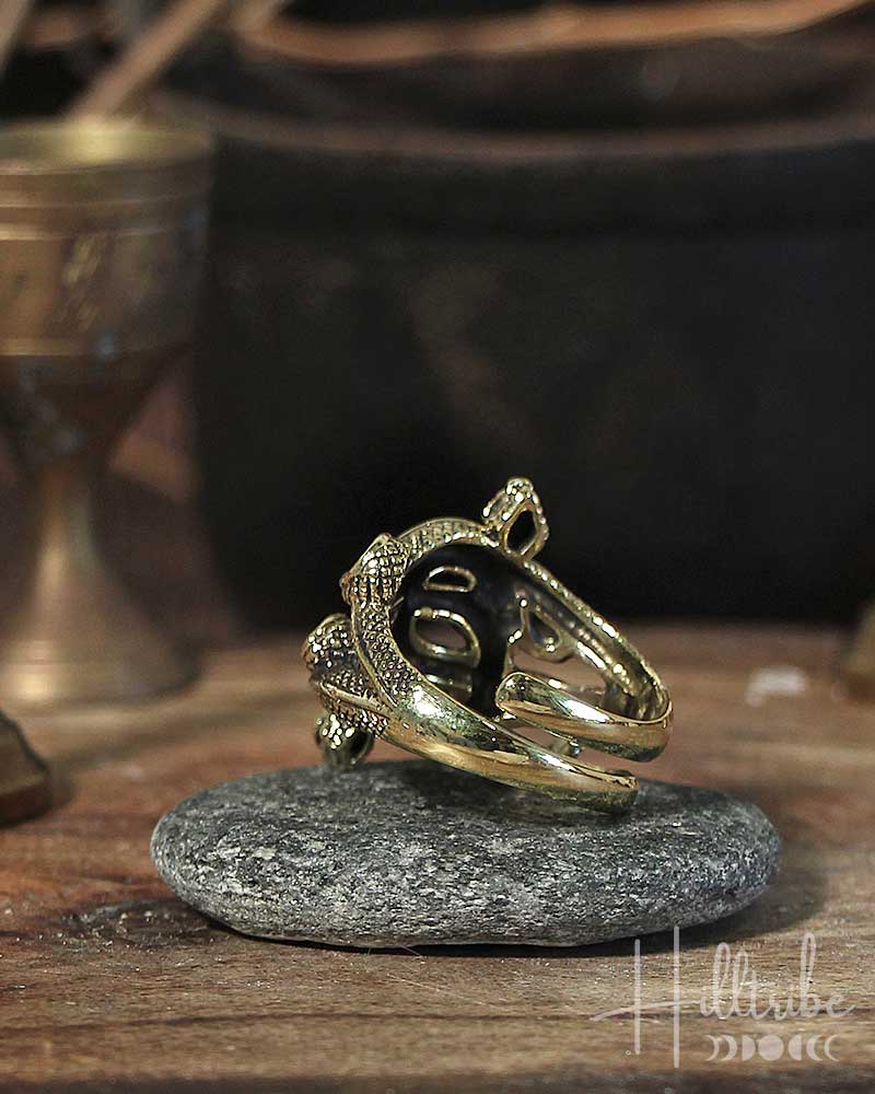 Twisted Snakes Adjustable Ring from Hilltribe Ontario
