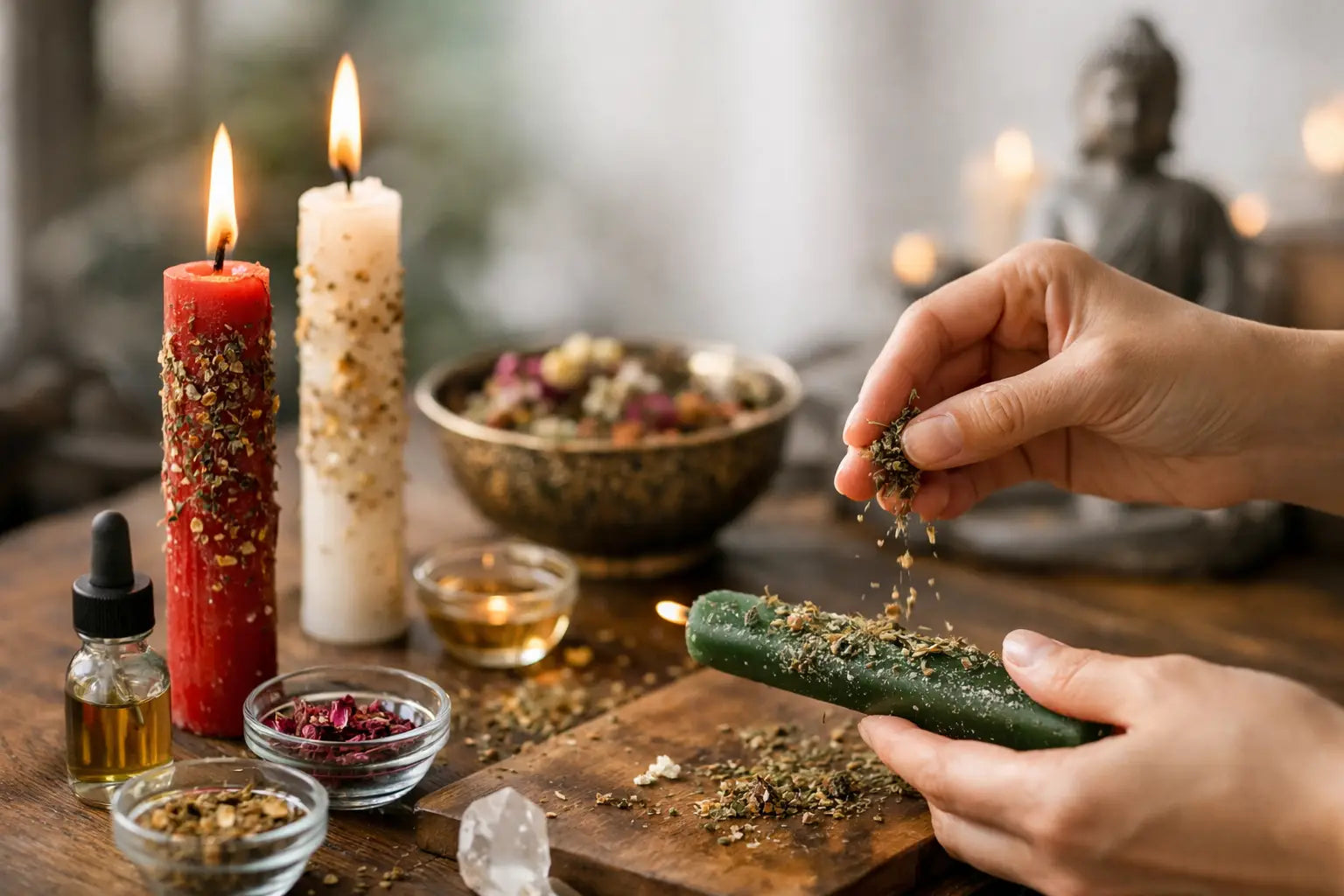How to Dress Ritual Candles With Intention