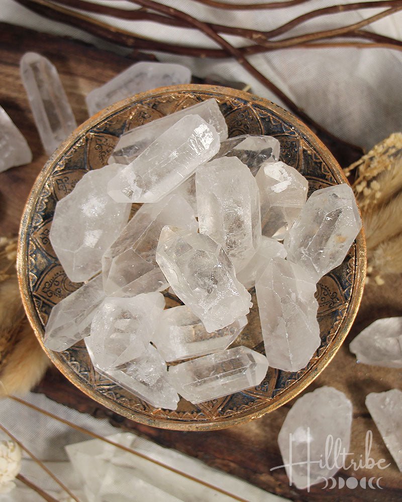 Crystals for Home include Clear Quartz, Amethyst, and Black Tourmaline.