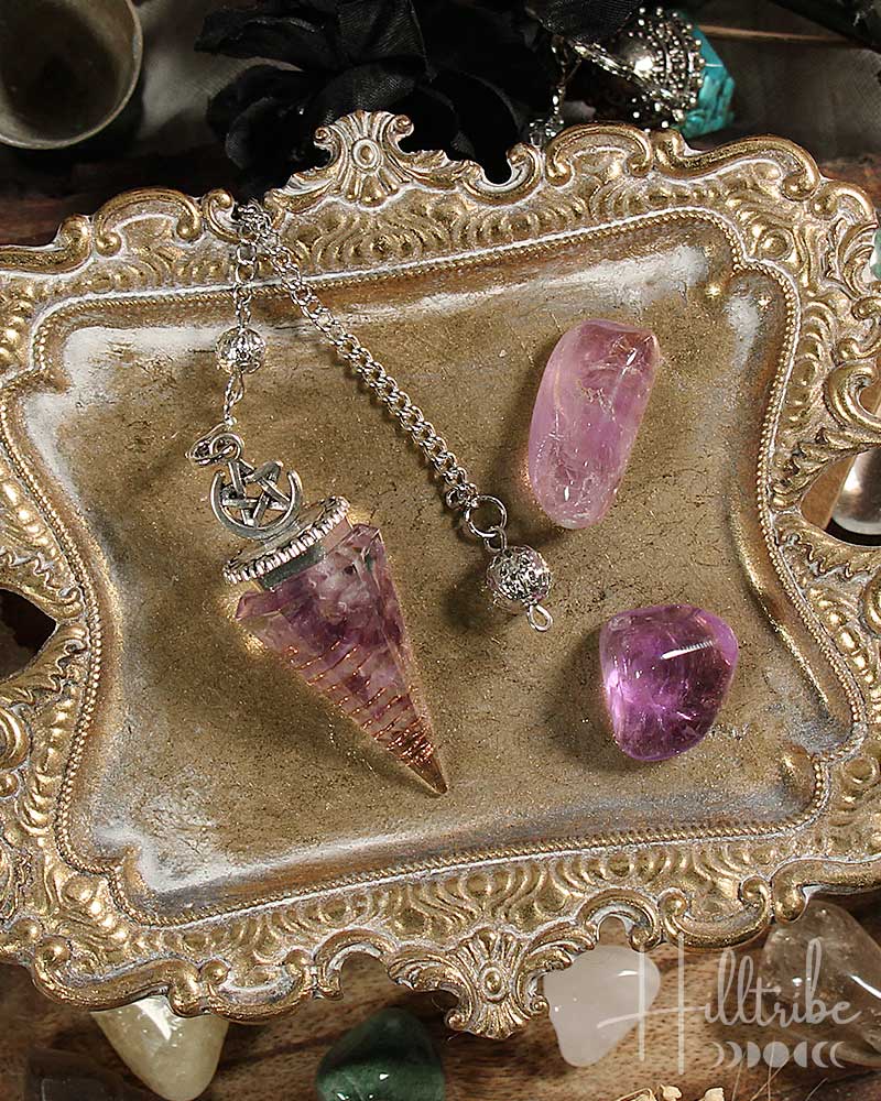 Amethyst Orgonite Crystal Pendulum