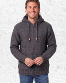 New Zealand wool sweater in charcoal
