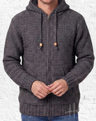 New Zealand wool sweater in charcoal